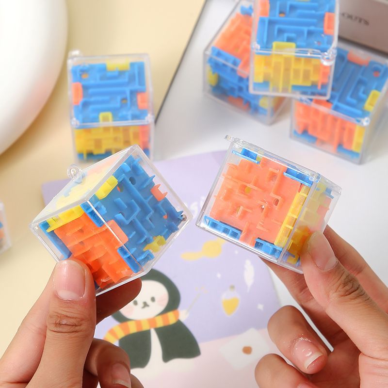 Three-Dimensional Maze 3D Rubik's Cube Moving Beads 4-6-12 Years Old Kidsren's Six-Sided Intelligence Educational Toys for Boys and Girls