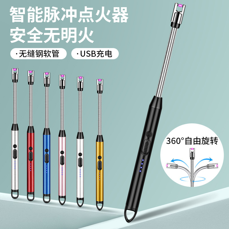 Jl801 Extended Arc Pulse Igniter Digital Rechargeable Lighter Gas Stove Aromatherapy Candle Ignition Stick