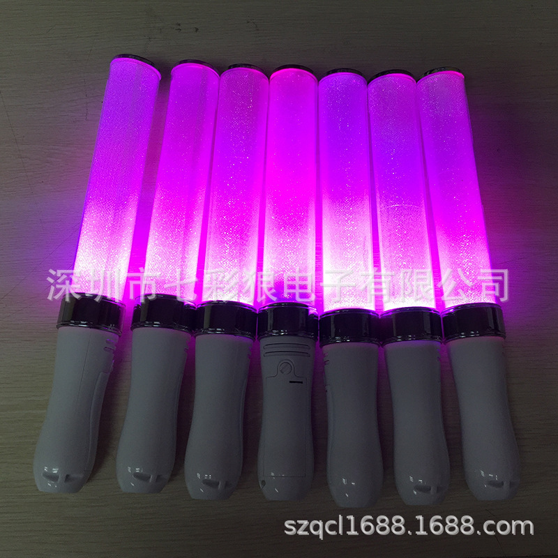 Cross-Border 15-Color Luminous Stick Concert Cheering Concert Anime Fan Call Glow Stick High-Brightness Electroplating Stick