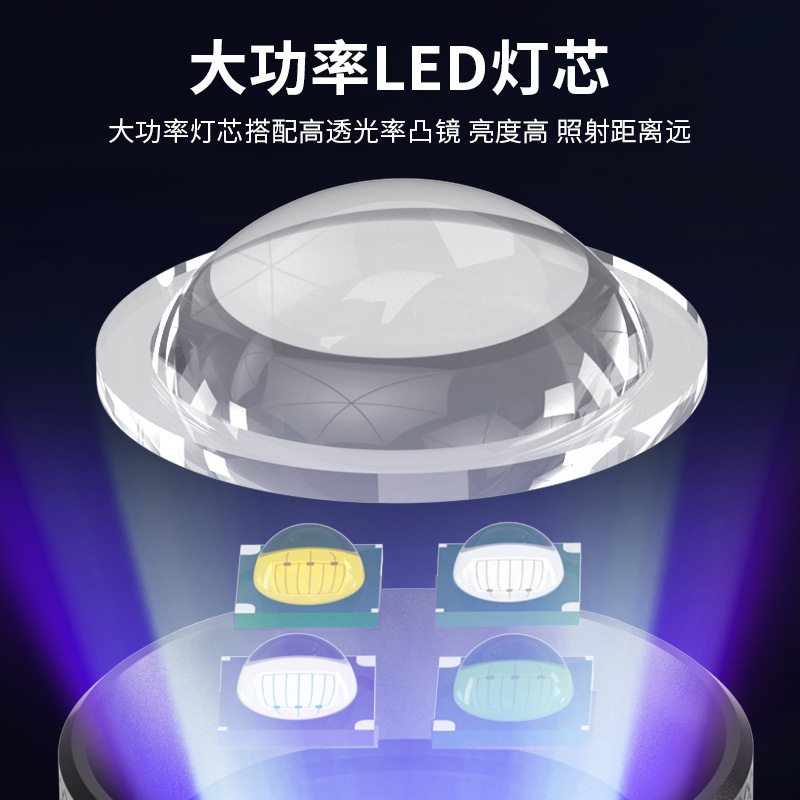 Factory fishing lamp night fishing lamp blue light violet luminous high power xenon fish lamp table fishing lamp raft fishing equipment