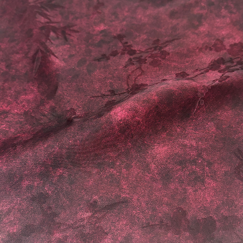 Sniffy Bamboo Leaf Pattern Xiangyun Yarn Fabric New Chinese Style National Style Cheongsam Hanfu Fabric Dioscorea Rensi Jacquard Satin New Product