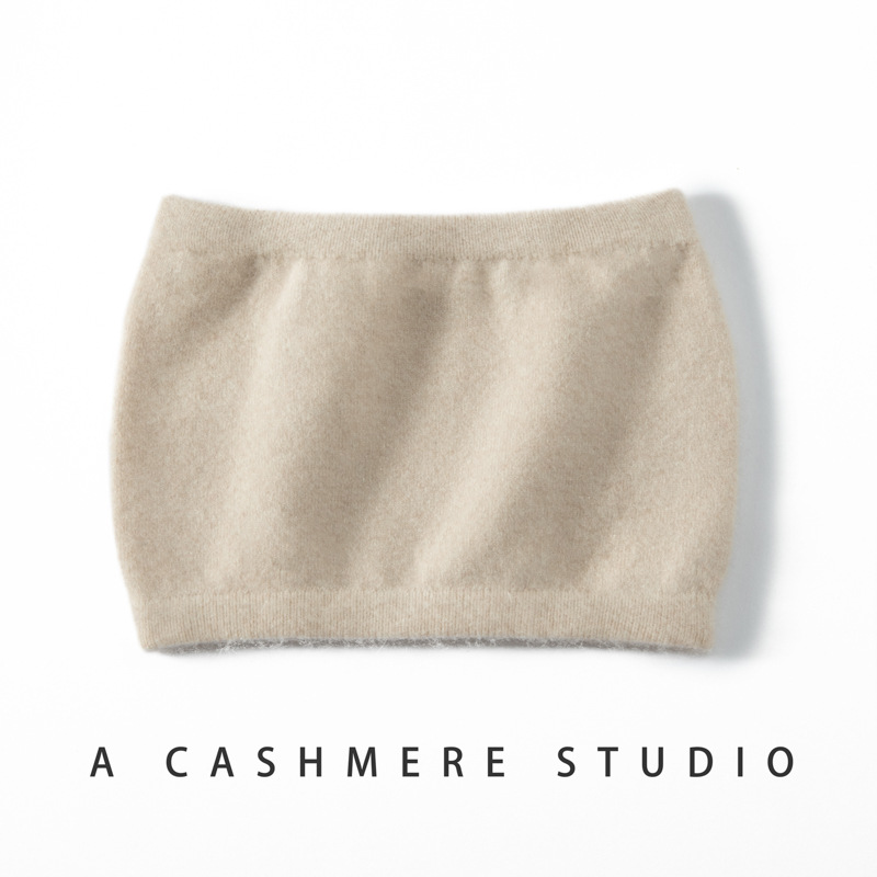 Autumn and Winter Cashmere Waist Protector for Women, Pure Color Knitted Stomach Protector, Pure Color Cold Protection and Warmth Gift Giving Cross-Border