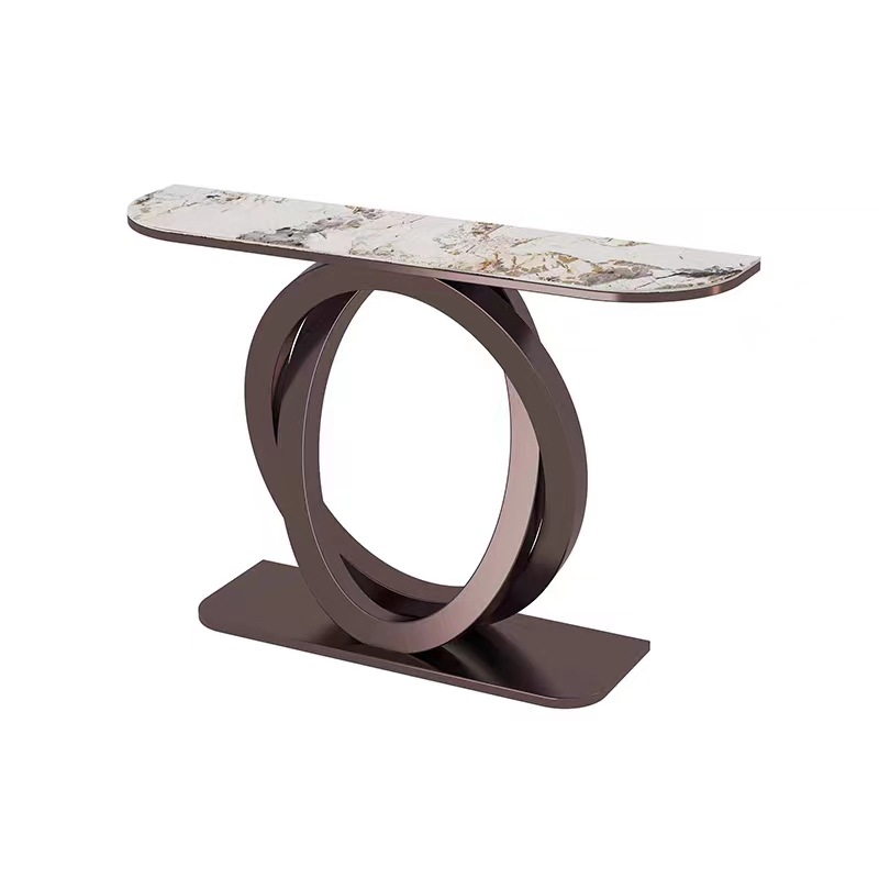 2024 New light luxury Rock plate entrance table home wall side table modern minimalist entrance cabinet entrance table