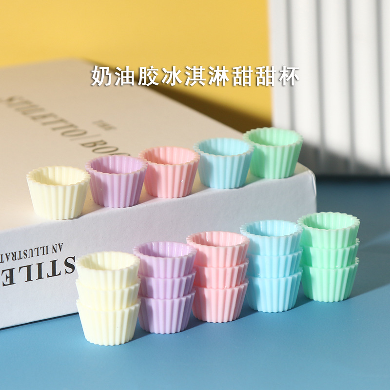 Набор материалов для творчества: детская игрушка из кремового резины, сделай сам, девочка, мороженое, сладкий стакан, креативный торт