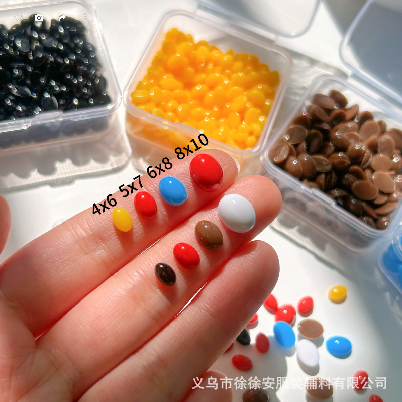 Highlight brown Yellow Oval Doll Eyes DIY Handmade Crochet Doll Nose Accessories Flat Base Patch Doll