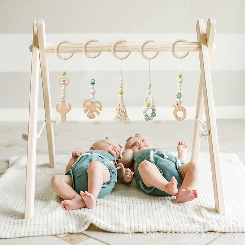 Фитнес-рамка для новорожденных, деревянные образовательные игрушки, складная конструкция