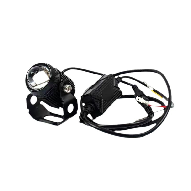 Cross-Border Wholesale Led Car Lens Spotlight Car A-Pillar Guard Bar Motorcycle Modified Yellow and White Headlight Two-Color