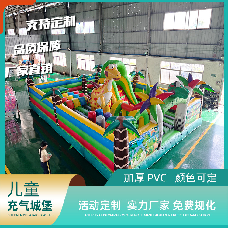 Outdoor large inflatable castle indoor atrium children naughty castle slide trampoline square stall amusement equipment