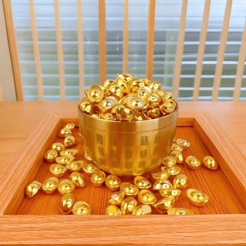 Gold ingot bar manufacturers wholesale simulation sand gold small gold ingot gold brick decorations creative toy accessories accessories