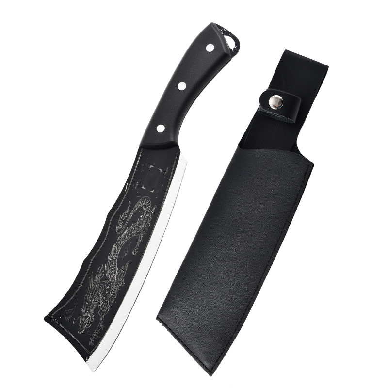 Factory Spot Stainless Steel Dragon-Slaying Knife, Bone-Cutting Knife, Hand-Forged Knife, Household Knife, Kitchen Multi-Functional Chopping Knife