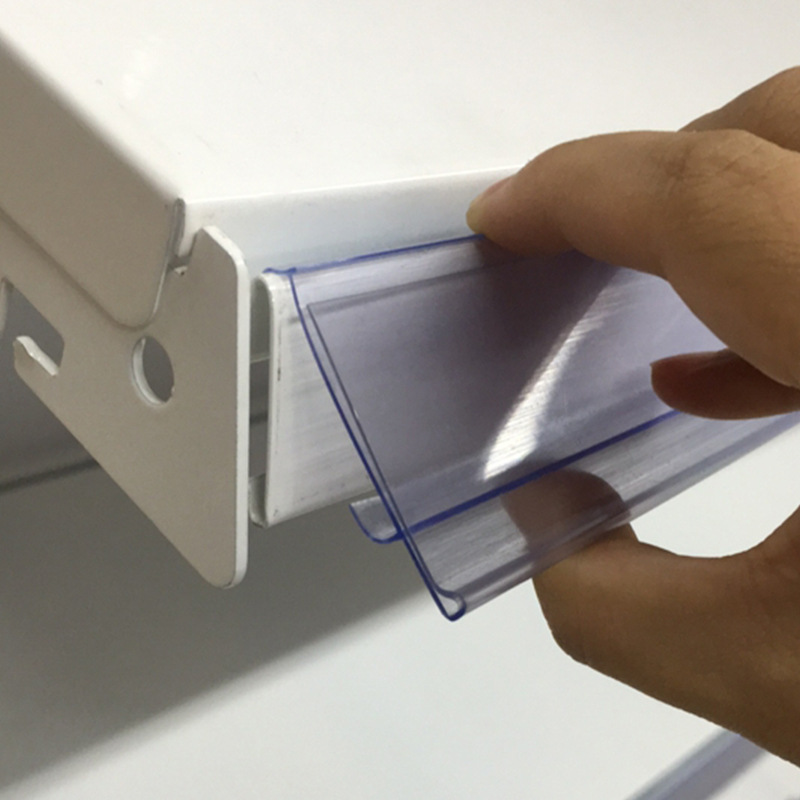 Extruded Square Strip Shelf Plastic Clip Special-Shaped Back Card Extruded Label Strip Inner Card Transparent Multi-Color Price Strip
