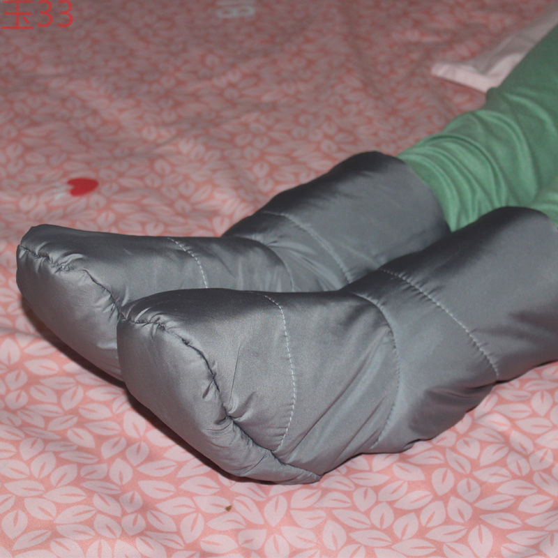 Autumn and Winter Warm Outdoor Camping Foot Cover Warm Foot Anti-cool Thick Cotton Socks Cover Fracture Foot Injury Protective Cover Foot Children's Shoe Cover