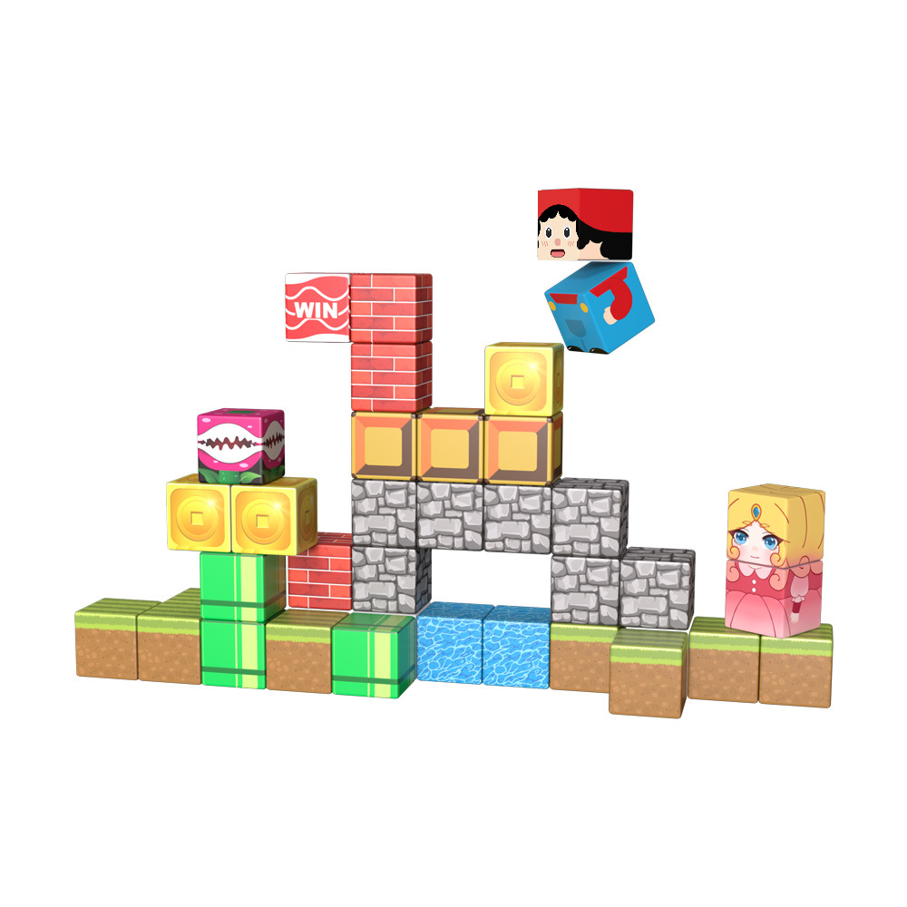 Cross-Border My Strong Magnetic World Block Building Blocks Mc Magnet Cube Assembly Construction Educational Toys