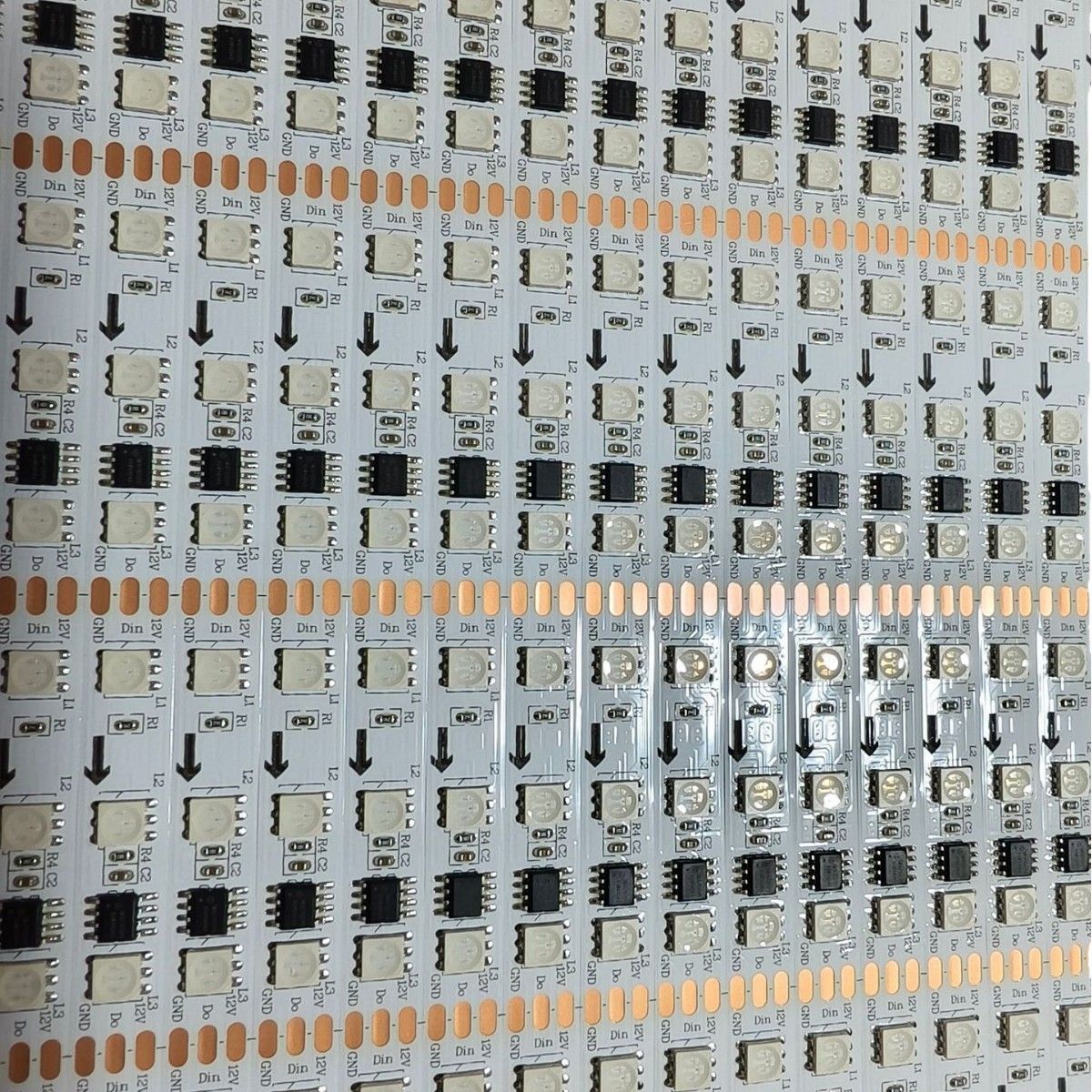 Led Patch Magic Light Strip with High-Power Copper Substrate, Intelligent Dual-Sided, High-Efficiency Remote Control, Energy-Saving