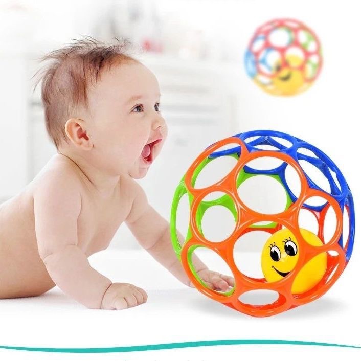 Погремушка для младенцев, мяч для тренировки захвата, мягкий резиновый мяч