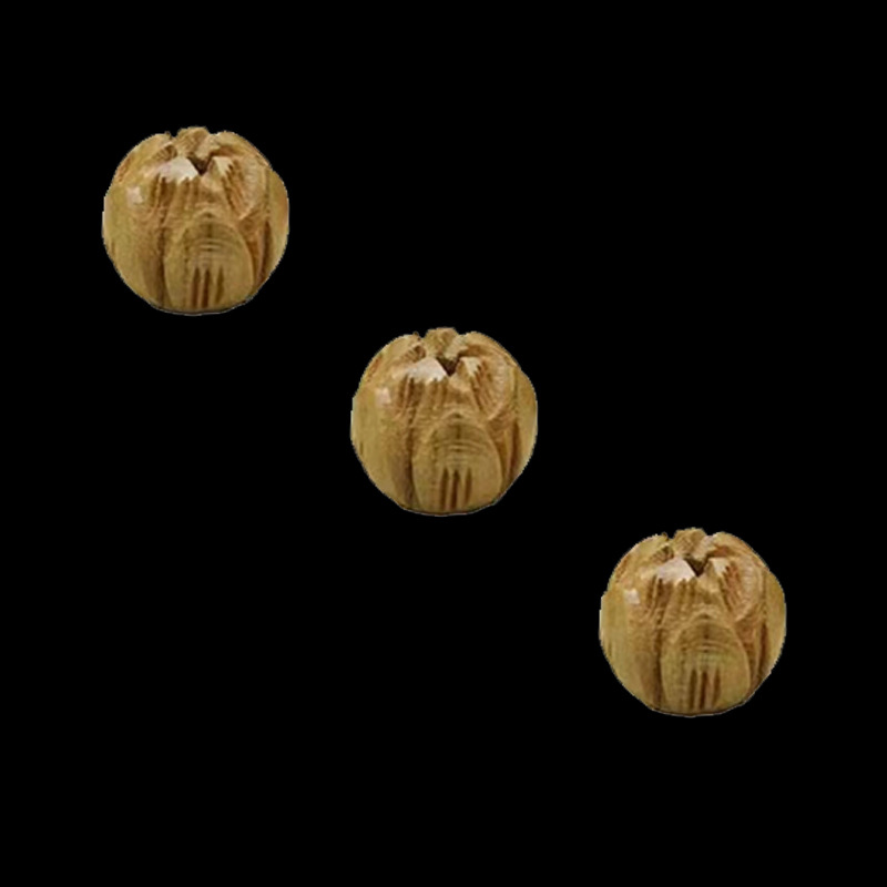 Peach Wood Lotus beads loose beads wholesale carved lotus peach wood jewelry handmade crafts Chinese peach wood ornaments