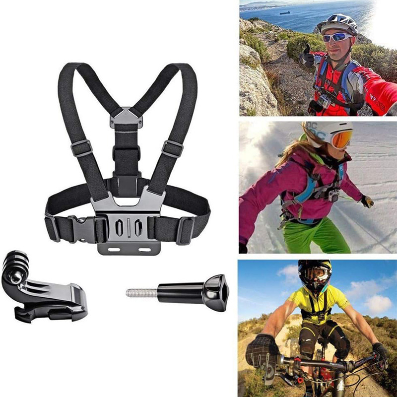 Cycling Shooting Fixed Set Dji gopro First Person Double Shoulder Chest with Bracket 360 Rotating Mobile Phone Holder