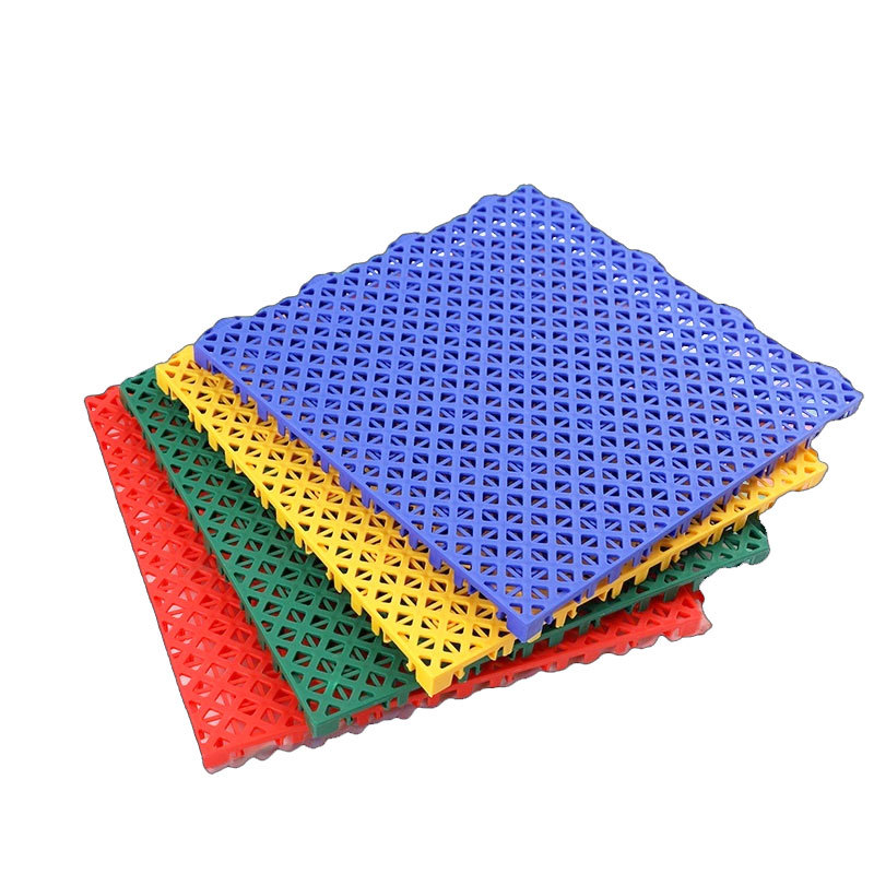 [Large Quantity Discount] Suspended Floor Outdoor Plastic Splicing Basketball Court Kindergarten Outdoor Millet Grids with Elastic Pads