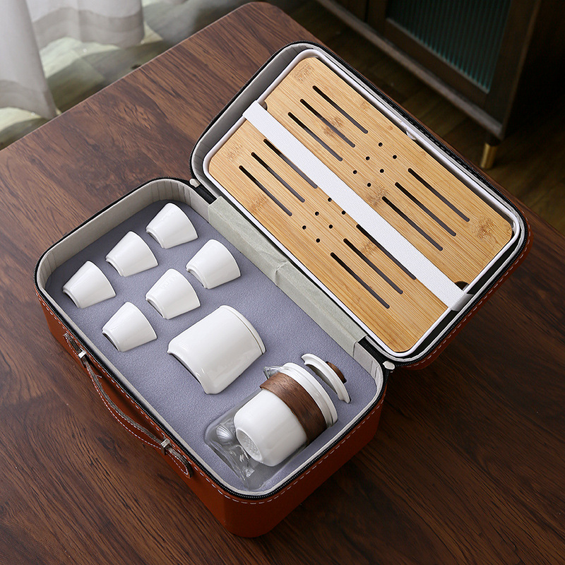 Company Holiday Event Tea Set Gift Set Business Souvenir Insurance Gift for Customers Printed with Logo