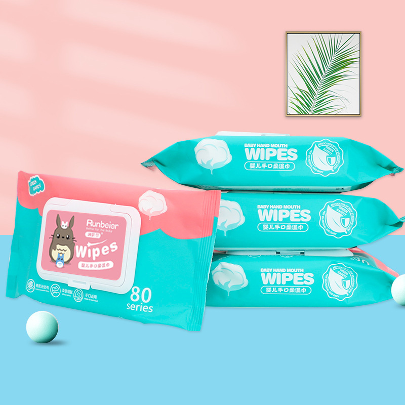 Runbel Wet Wipes Factory Wholesale Baby Hand Wipes E-Commerce Platform Activity Gift Community Group Buying
