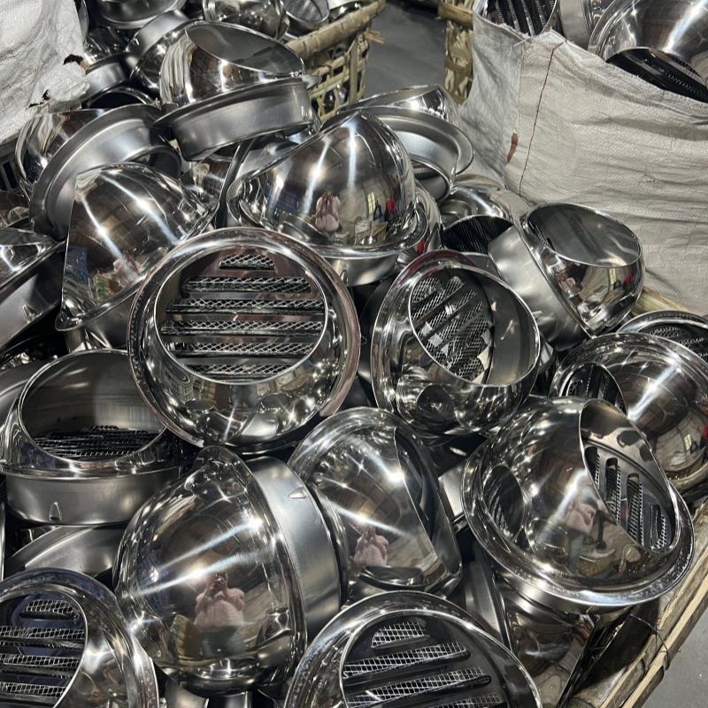 304 exterior wall exhaust through-wall wind cap range hood rain cap hood ventilation cap ventilation cap stainless steel hood