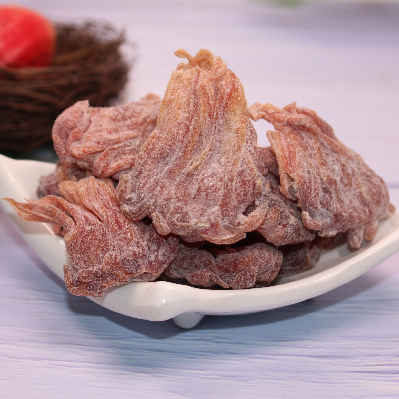 Luo Shenhua preserved bulk wholesale 50kg rose preserved candied rose eggplant dried cold fruit preserved casual sweet and sour snacks