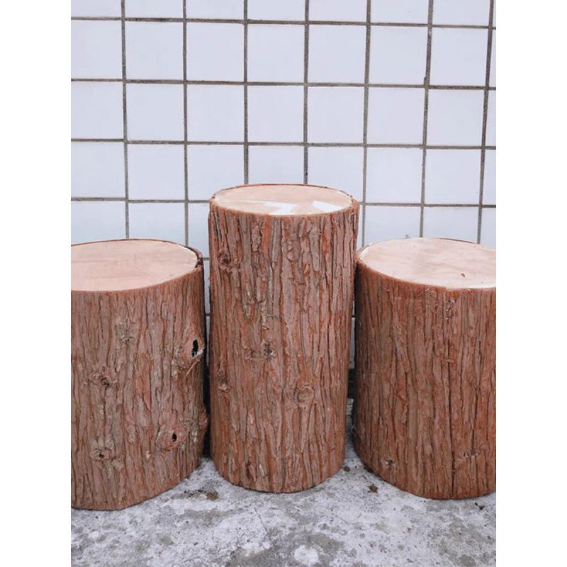 ~Stump Hollow Tree Stump Floor-Standing Fence Shopping Mall Wooden Pile Garden Wedding Film and Television Props Fake Wooden Stump
