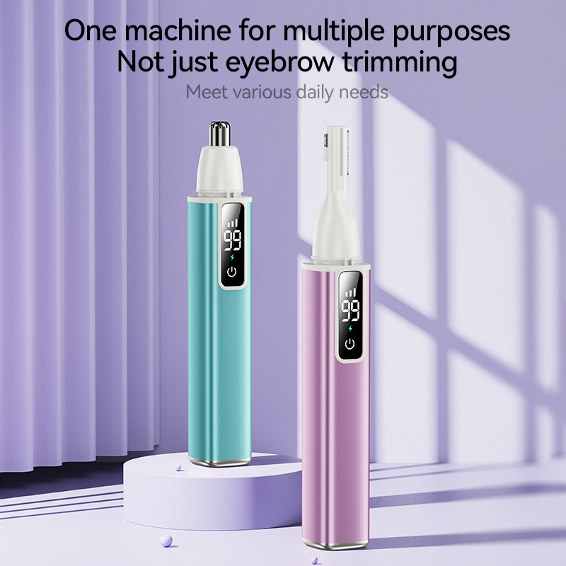 Cross-Border New Product Two-In-One Electric Eyebrow Trimmer Rechargeable Eyebrow and Nose Hair Trimmer Women's and Men's Shaver