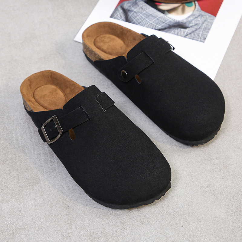 Large Size Slip-On Birkenstock-Style Clogs with Thick Soles and Closed Toe for Women, Suitable for Casual Outdoor Wear, Available in Various Colors