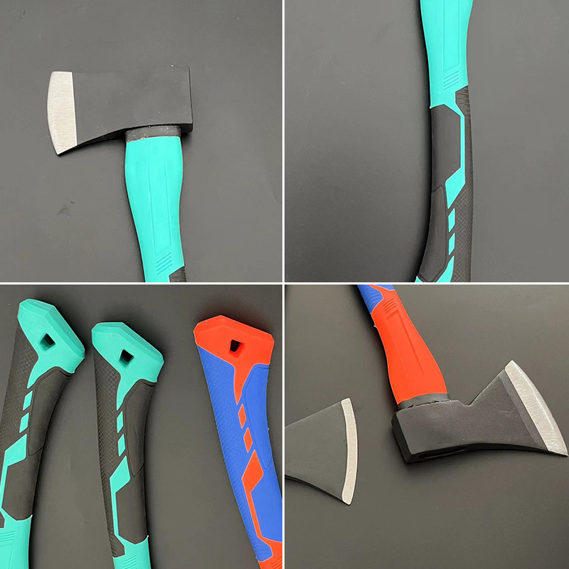 Forged 613 Plastic-Coated Fiber Handle Ax Mountain Ax Woodworking Cutting Ax Outdoor Camping Firewood Ax Factory Supply