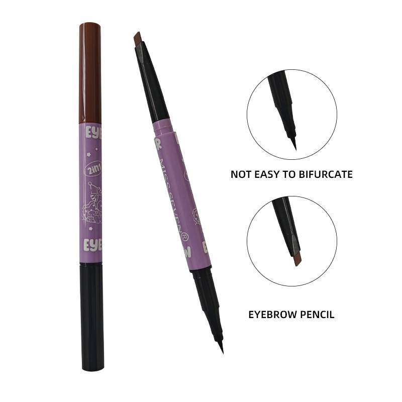 Foreign trade dual-use factory double eyebrow pencil automatic rotation sketch wild eyebrow manufacturers direct supply rotation eyebrow pencil eyeliner