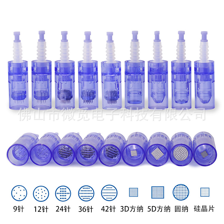 Factory Direct Supply for Foreign Trade Export Electric Microneedle Needles with White Bayonet Screw and Blue Bayonet Screw Needles