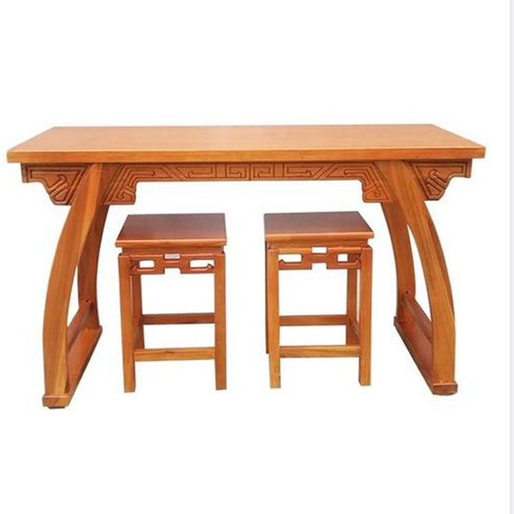 Chinese Study Table, Double-Person Calligraphy and Painting Table, Household Solid Wood Go Table, Kindergarten Student New Chinese Style Table and Chair Manufacturer Wholesale