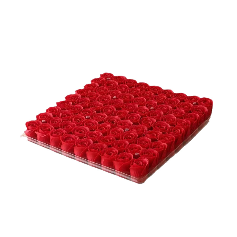 No Base Soap Flower Three-Layer Flower Head Soap Flower Auxiliary Material Holiday Gift Decoration Soap Flower Source Factory Direct Sale
