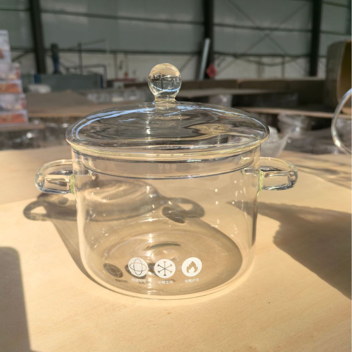 Non-Porous Lid Pure Dew Special Distillation Glass Pot Large Capacity High Borosilicate Distiller Pure Dew Double-Eared Insulated Glass Pot