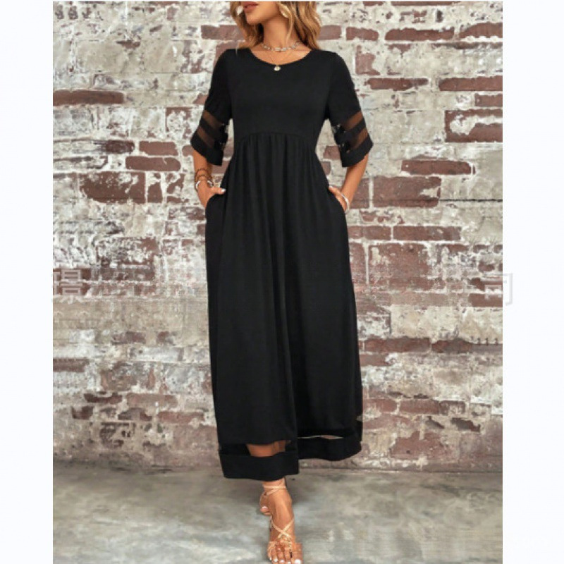 Платье с пятимя рукавами для полных женщин новый