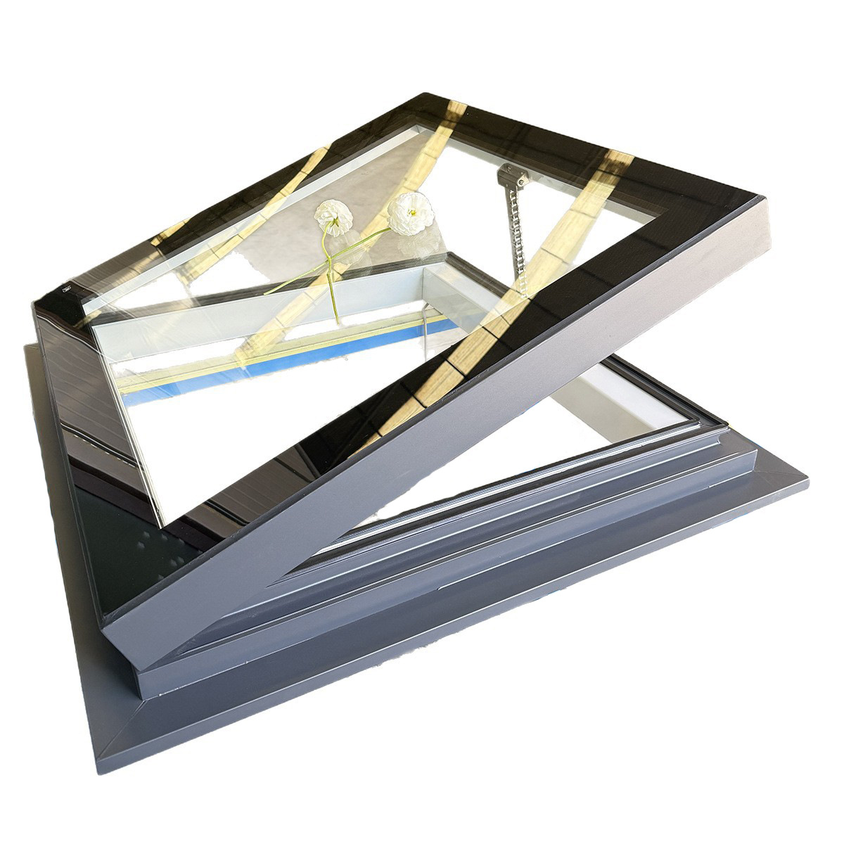 Factory direct wholesale electric sunroof very narrow frame hanging single chain electric sunroof large discount