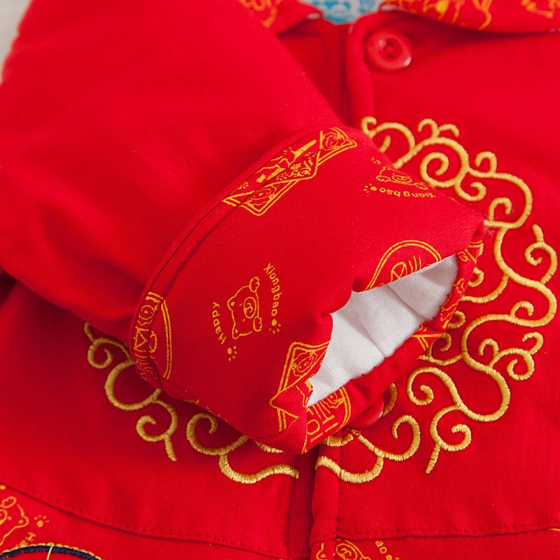 Winter Cartoon Cartoon Tang suit universal suit cotton liner red cotton whole hand wholesale Tang suit/ethnic clothing