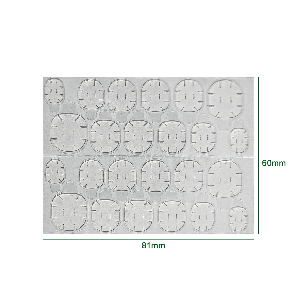 Manicure Wholesale Domestic Jelly Glue Double-Sided Tape Waterproof Indentation Transparent Invisible Wearable Nail Patch Adhesive Thickeneded 24 Capsules