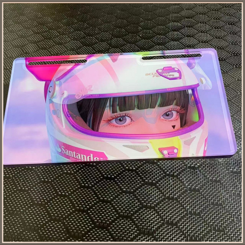 Trendy Electric Motorcycle Tail Plate No. 9 Calf Reflective Tail Plate Personalized Funny Mirror Decorative Plate No. 9 Decorative Tail Plate