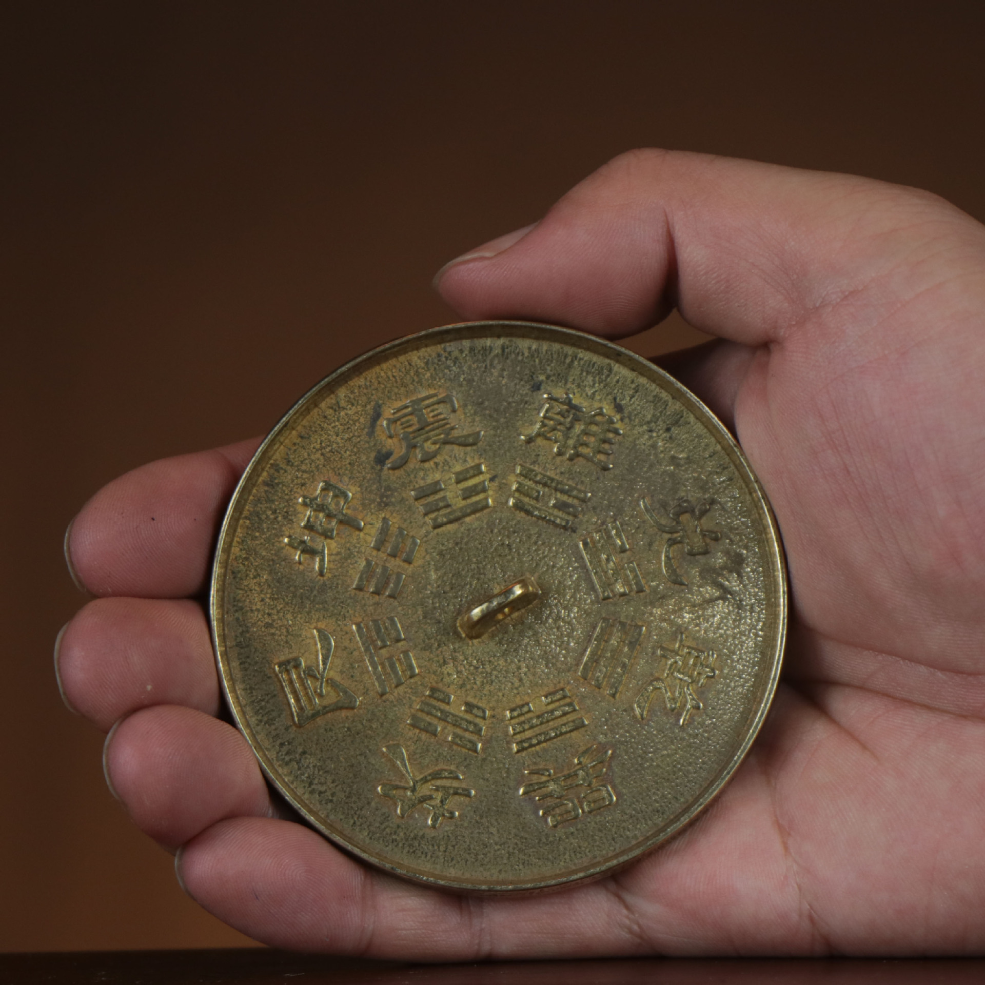 Brass glossy eight diagrams mirror twelve Zodiac copper mirror Four Seasons safe wedding waist mirror plum blossom mirror eight diagrams mirror