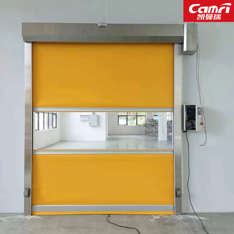 Food Purification Workshop Agv Robot Linkage Sensor Rapid Rolling Shutter Door Laser Intelligent Equipment Pvc Rapid Door