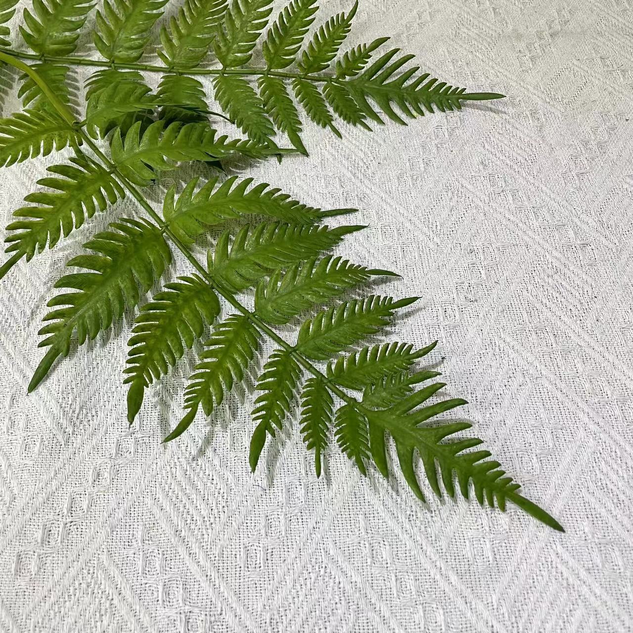 Simulation Pteridophyte 2 Forks Small Fern Leaf Monolithic Persian Green Plant Decorative Plant Wall Engineering Soft-fitting Fern Mori