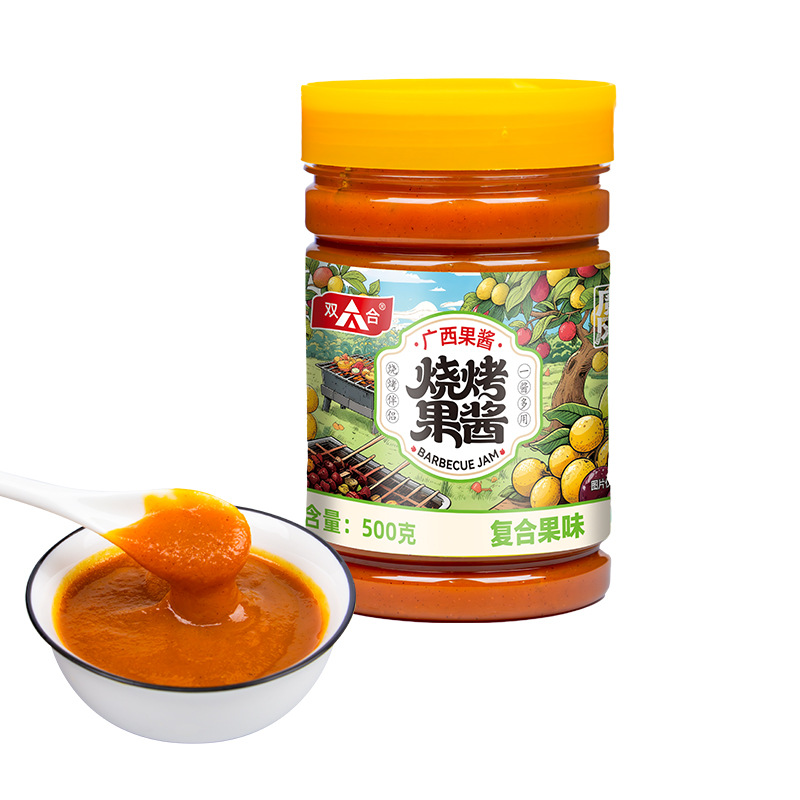 Guangxi Shuanghe Sour Plum Sauce 500g Bottle Family-packed Hechi Barbecue Sauce Rice Noodles with Noodles Sauce Dipping Sauce Condiment