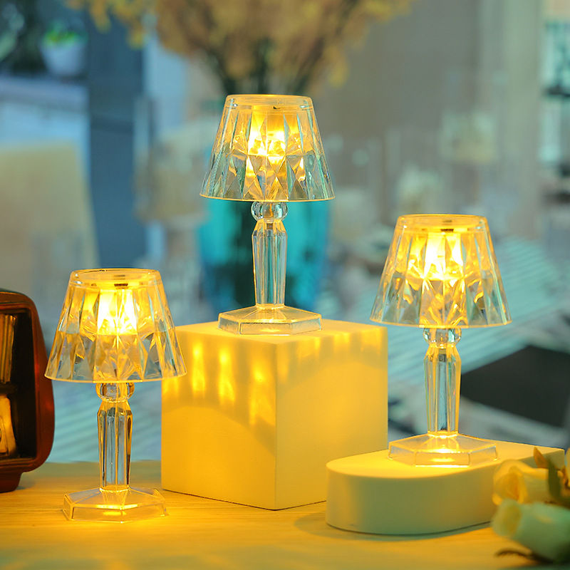 Christmas creative lamp acrylic mini crystal lamp projection lamp script killing wedding indoor atmosphere lamp small table lamp
