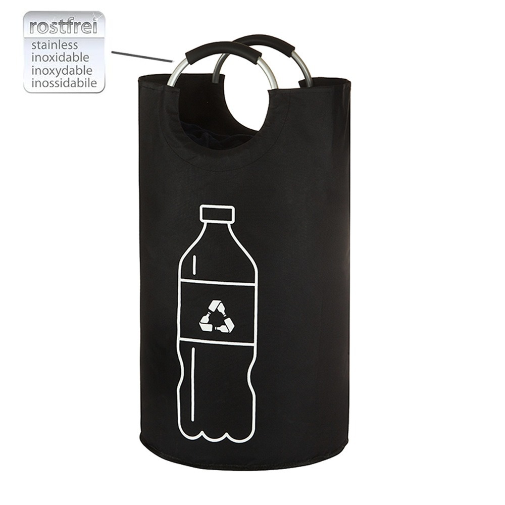 Manufacturer Aluminum Handle Recycling Bottle Storage Dirty Clothes Basket Detachable Storage Basket Recycling Bin Home Folding Recycling Bin