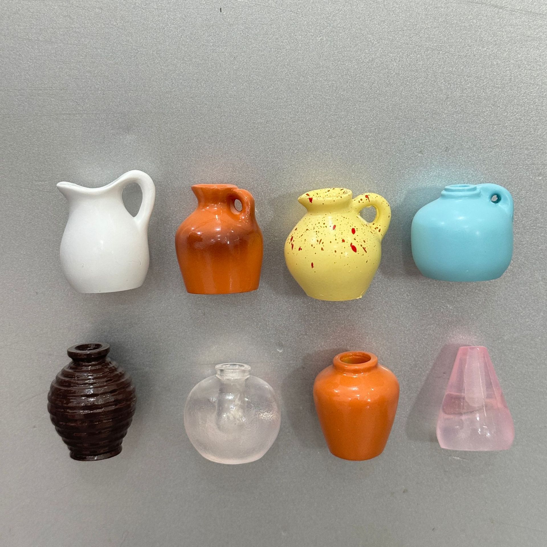 In Stock 8 Pieces Mini Vase Magnets Mini Vase Accessories Kitchen Refrigerator Office Decoration Tree