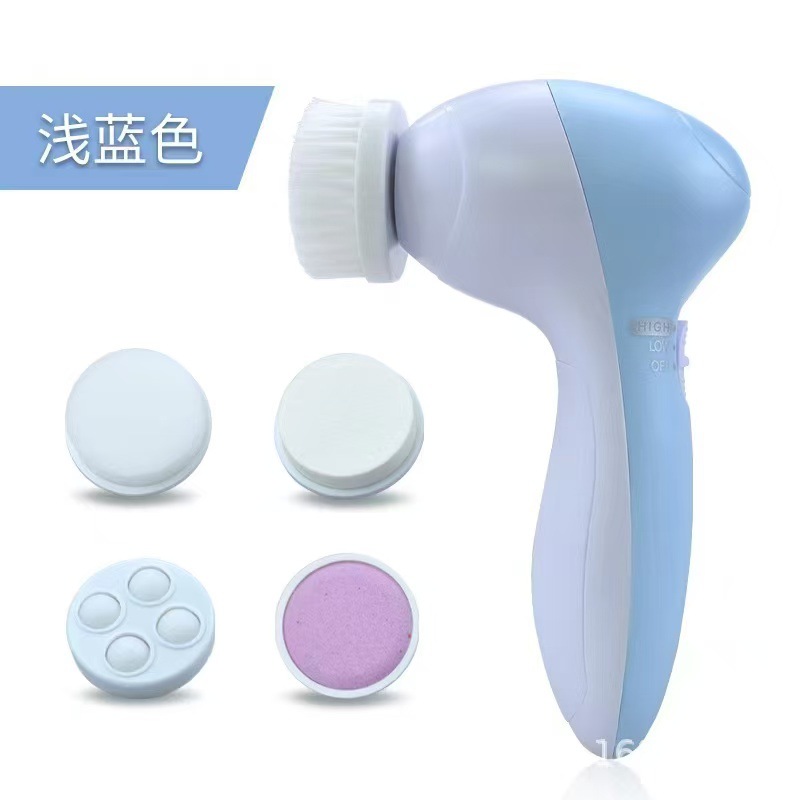 Cross-border wholesale electric five-in-one facial cleanser facial massager beauty instrument facial pore cleaner