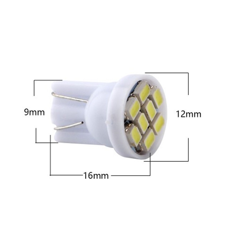 Car LED width indicator light T10 1206 3020 8SMD reading light license plate light door side light