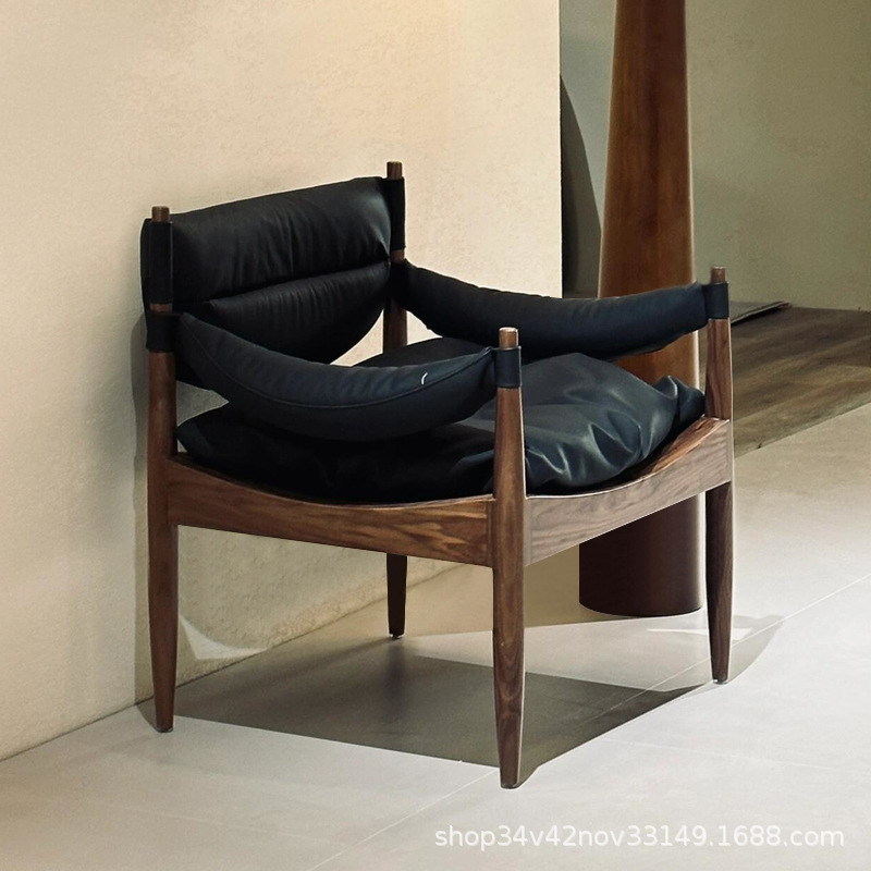 Скандинавское кресло для одного, датское охотничье кресло, в стиле середины века, из массива дерева, дизайнерское кресло